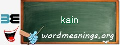 WordMeaning blackboard for kain